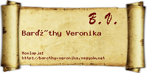 Baróthy Veronika névjegykártya