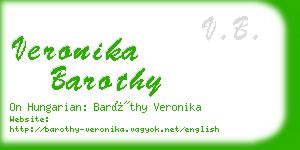 veronika barothy business card